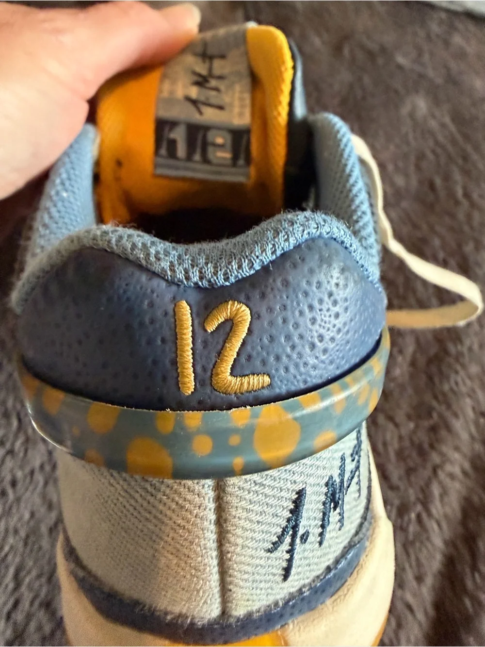 Nike Kids Blue and Yellow Low-Top Sneakers
